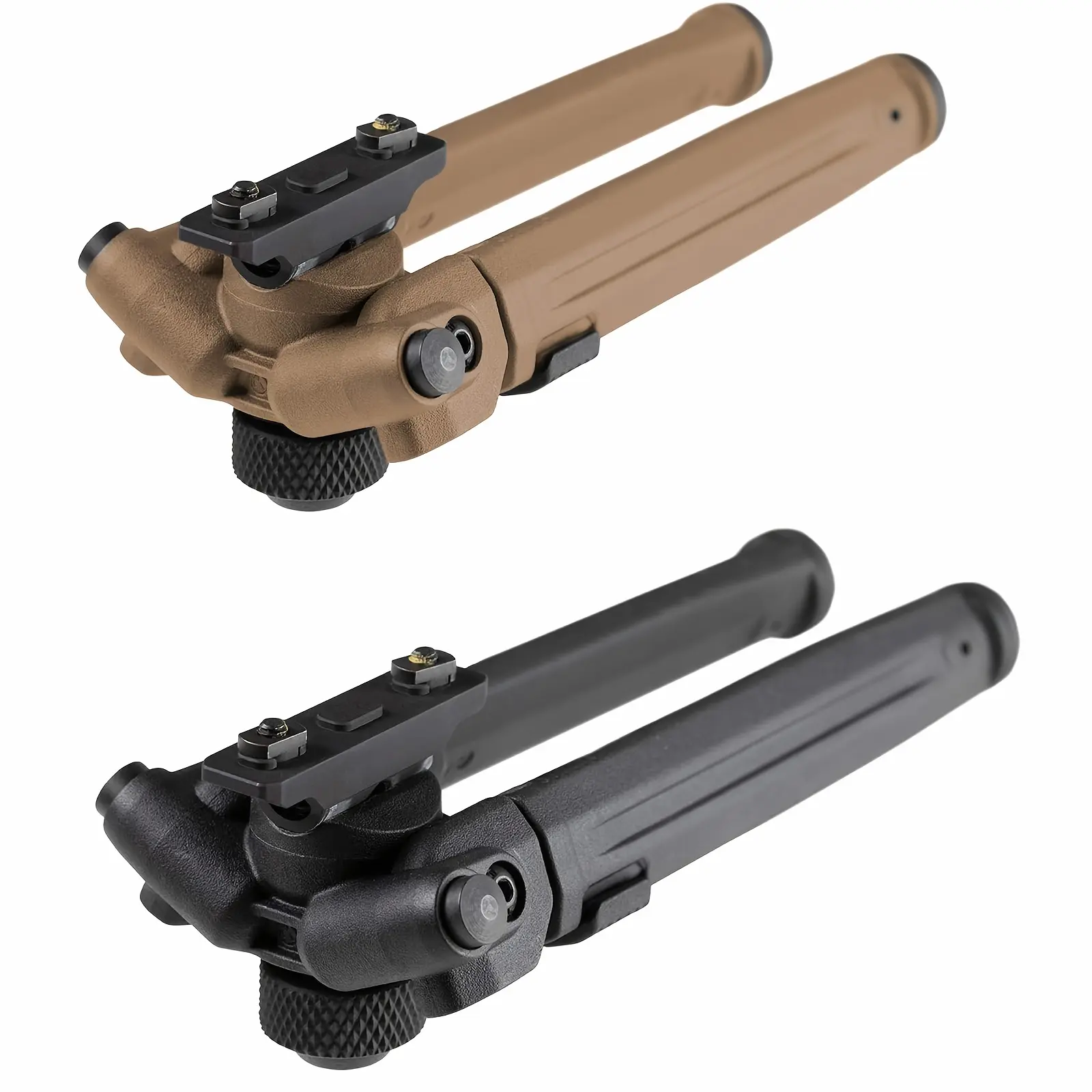 MAG M-LOK Bipod Lightweight Aluminum Alloy Bipod For Hunting & Shooting - Black/Flat Dark Earth, Compact Foldable Design For Easy Carry, Hunting Accessories |Adjustable Tripod | Sturdy Construction, Hunting & Tactical Accessories, M4 AR15 Accessories