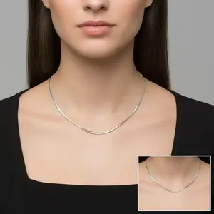 2026 New Elegant Silver Snake Chain Necklace – Timeless Style for Every Occasion