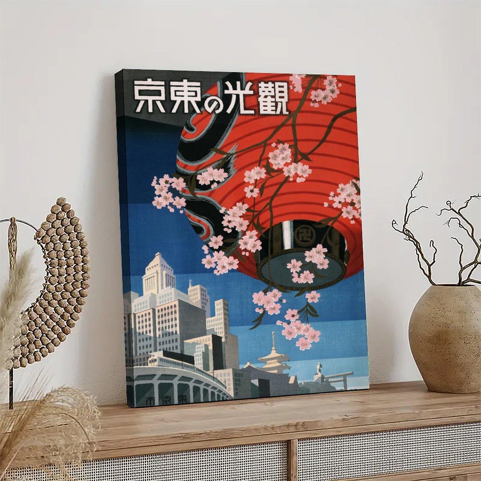 Vintage Travel Poster Come to Tokyo Japanese 1930s Poster Decorative Painting Canvas Wall Art Picture Print Modern Family Bedroom Decor