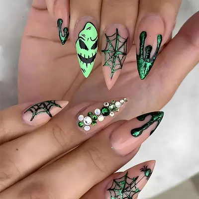 A Nightmare Before Christmas Nails TikTok Shop