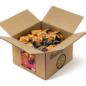 Sauce Crafters Inc. Sweet Gordito Spicy Hot Honey 9g Sachet Box of 500 Pure Natural Honey Infused with Chili for Pizza Wings BBQ Cheese Tacos Snacks No Additives All Natural Flavor Dip
