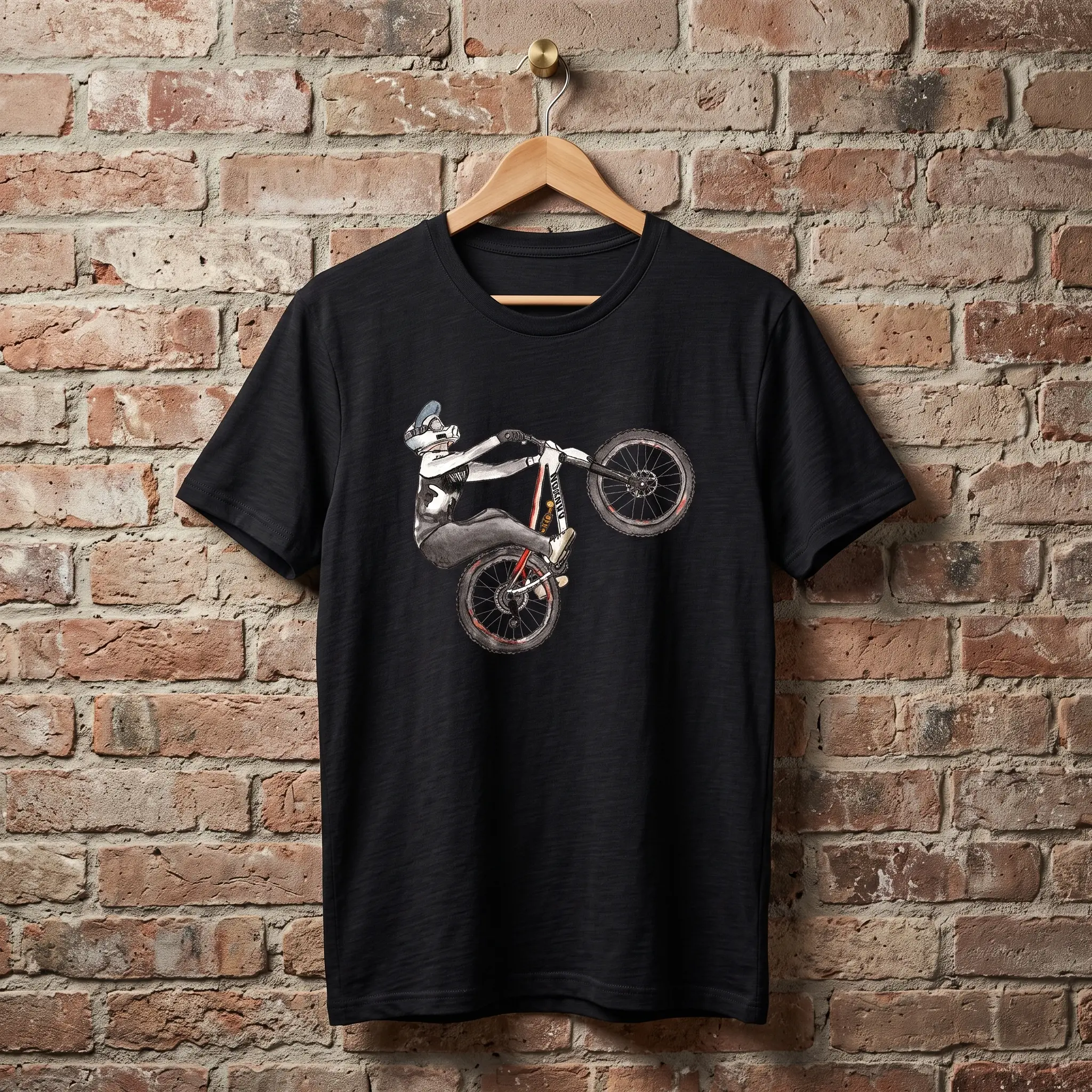 Vintage Pig Riding Bicycle Graphic T-Shirt Cute BMX Bike Rider Short Sleeve Tee Soft Breathable Casual Cotton Crewneck Streetwear Top