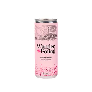 Wander + Found Non-Alcoholic Sparkling Rosé Beverage Cans