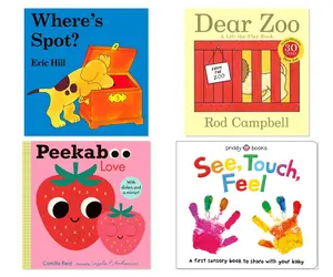 Interactive Baby Board Books 4-Book Collection - Lift-the-Flap & Touch - Board Book