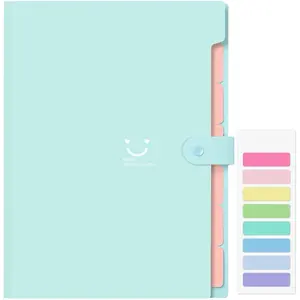 Accordion File Organizer, Letter Size, 7 Pocket Expanding File Folder, Cute File Folder with Labels, Portable File Organizer for School Office Supplies, Folders for Documents, Jade