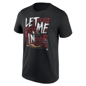 Bray Wyatt Let Me In Repeat T-Shirt, Black Men’s Wrestling Tee, Official WWE Graphic Shirt, Horror-Inspired Design, Perfect Gift for Wrestling Fans