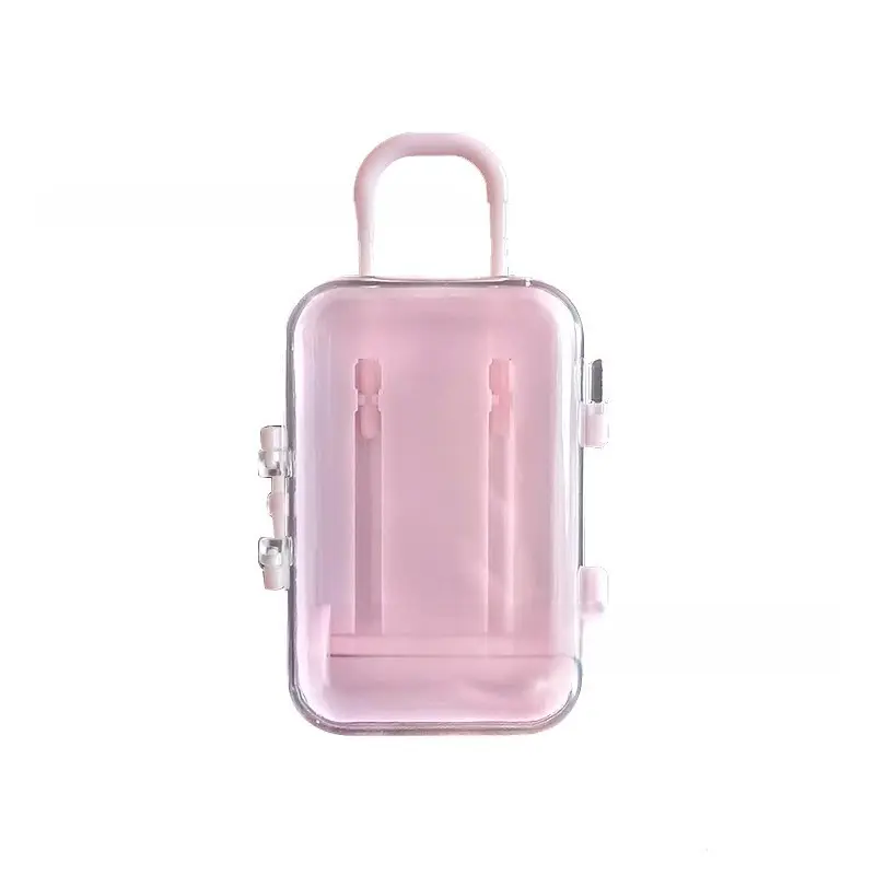 6-Pack Candy-Colored Mini Suitcase Storage Boxes | DIY Decoratable, with Rolling Wheels & Retractable Handle, Portable Storage Box, for Jewelry, Bead & Desktop Organization, Adorable Toy Travel Trunk, Decorative Organizer Box