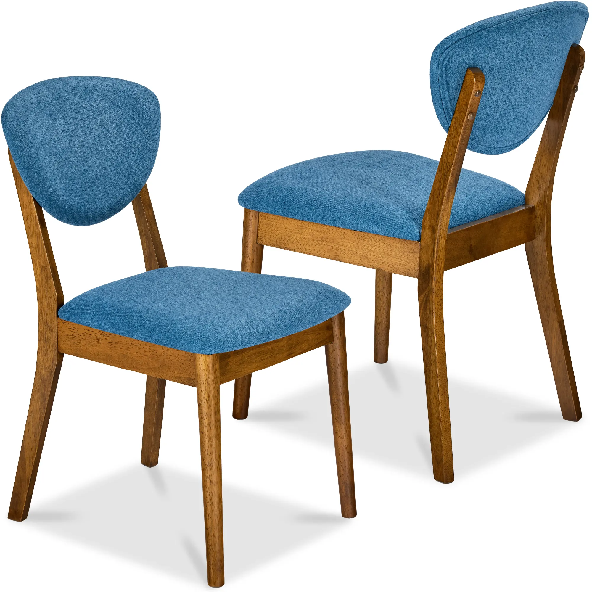 Best Choice Products 2-Piece Mid-Century Modern Wood & Upholstered Dining Chair Set Best Choice Products 2-Piece Mid-Century Modern Wood & Upholstered Dining Chair Set