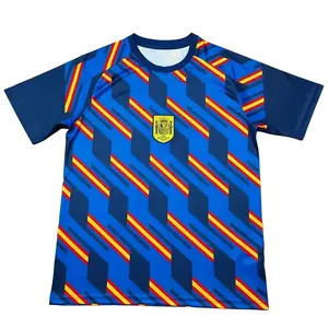 26-27Spain Pre-Match Training Jersey S-2XL Unisex Breathable Ready Stock Quickly drying Cheap