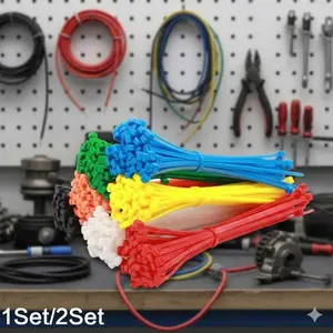 Self-Locking Nylon Cable Ties Heavy Duty, Acid & Corrosion Resistant Insulated Wire Straps for Home Automotive Industrial Use, Waterproof Anti-Slip Cord Organizer with Strong Weather Resistance, Multiple Colors.