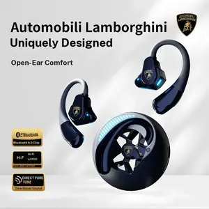 Automobili Lamborghini Official Wireless Earbuds | Sport Ear Hook Audifonos Bluetooth 6.0 Headphones, Auriculares | Deep Bass, Low Power, Noise Cancelling | for Running, Gym, Gaming, Gadgets & Daily Calls Earphones, Electronic Audio Mothersdaygift Headset