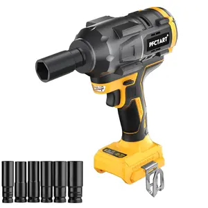 Cordless Impact Wrench 1/2, 20V Electric Impact Gun 3300 RPM & Max  (1250N.m) 922ft-lbs, Brushless Power Impact Driver with 6 Impact Sockets, Impact Wrench for Tire Lug Nuts High Torque Milwaukee Impact Wrench