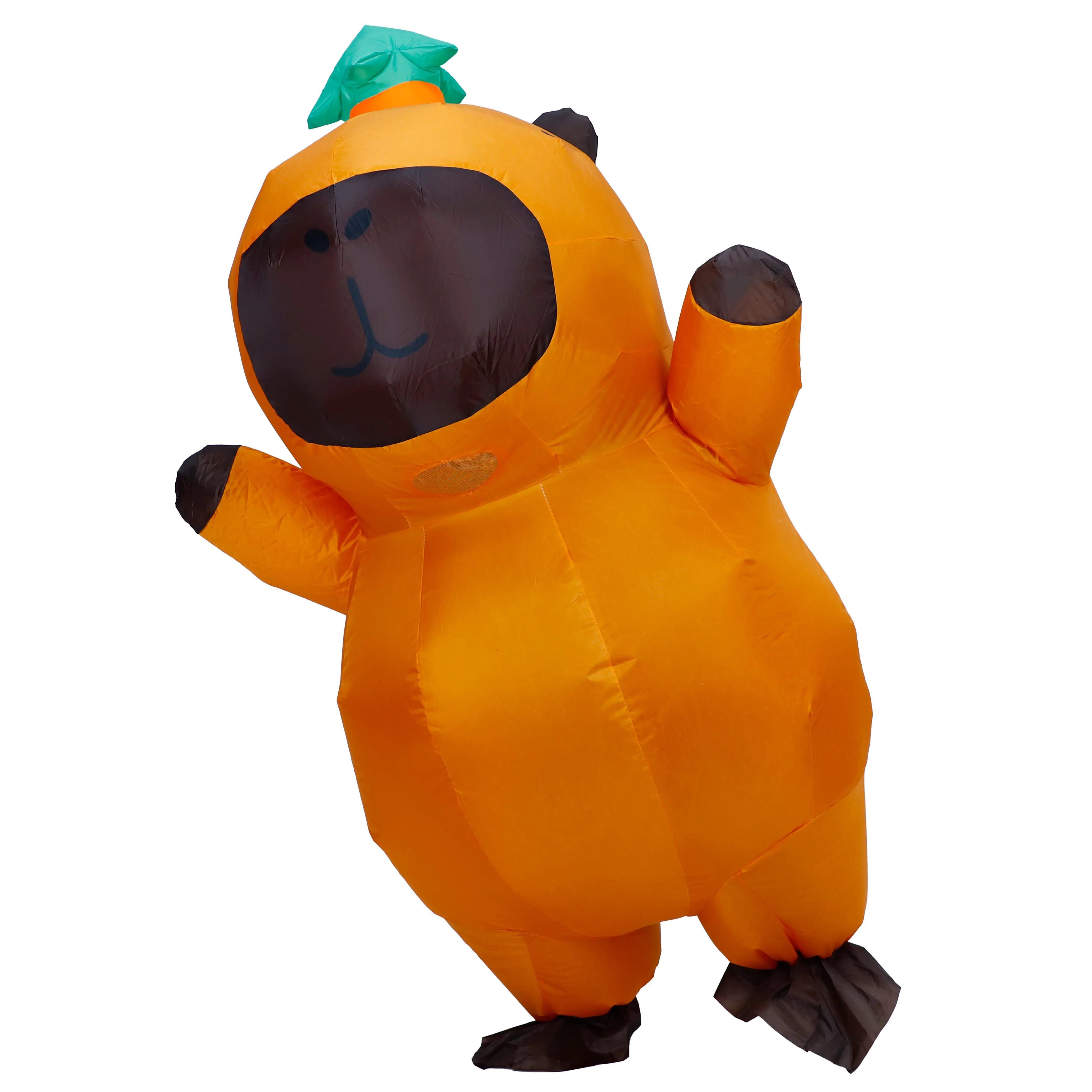 Women's Comfortable Plain Polyester Full-Body Inflatable Capybara Costume Set - Brown Blow-Up Halloween Costume Sets for Party Cosplay, Women's Special Clothing Accessories, Inflatable Costume Sets