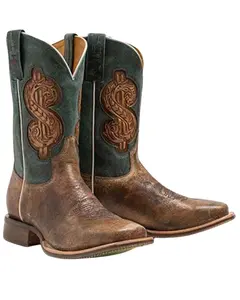 Tin Haul Men's Top Dollar Western Boot Broad Square Toe - 14-020-0077-0444 Br