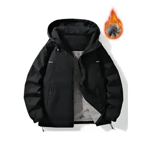 Men's winter jacket with hood waterproof windproof thickened parka ski coat