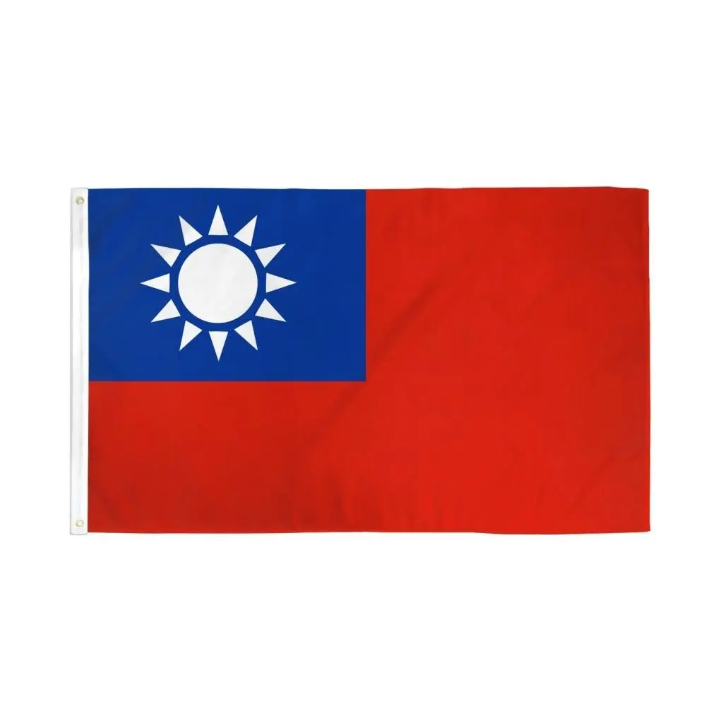 2x3ft Taiwan Flag Polyester Outdoor Banner, Dye Sublimation Bold Print, Header Tape, Decorative Festive Festive Flags for Home & Party Decor Supplies