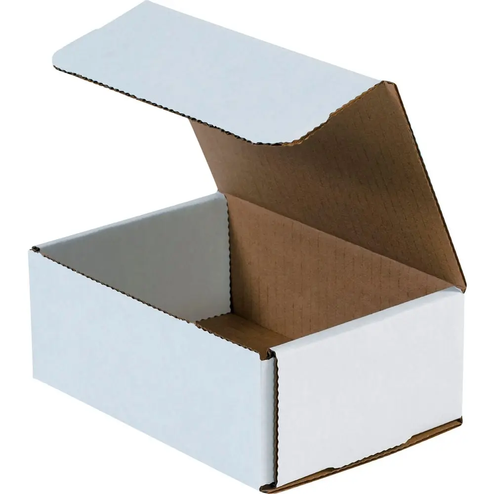 Global Industrial B40196 Corrugated Mailers, White - 6.5 x 4.5 x 2.5 in. - Pack of 50