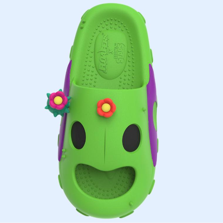 SPIKE GREEN - Open Toe Summer Slides with Prickly Charm and Cool Composure for Quirky Style and All-Day Wearability