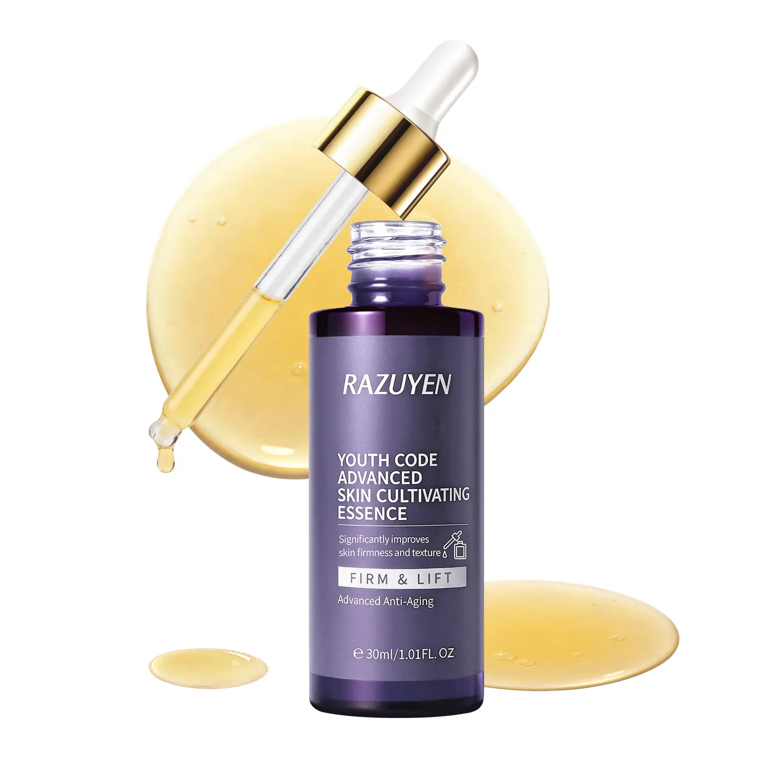 RAZUYEN Peptides Serum for Face, Collagen Hydrating Face Serum for Women Anti Aging, Provide Fine Lines and Wrinkles Treatment, Bifida Barrier Repair with Vitamin b5, 1.01 Fl Oz