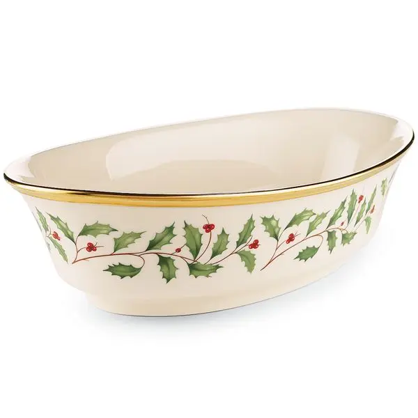 Lenox 146504510 Holiday Dinnerware Open Vegetable Bowl - Large