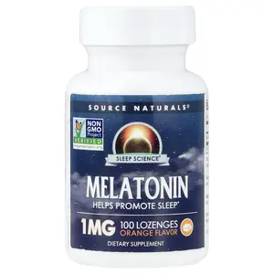 Source Naturals Melatonin, Orange, 1 mg, 100 Lozenges
