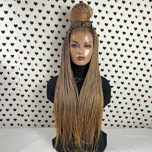 13x4 Lace Frontal Twist Senegalese Medium Twisted Braids Twist Long Braided Wig