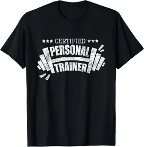 Cotton Graphic Tees Streetwear Certified Personal Trainer - Health Fitness Coach Workout T-Shirt