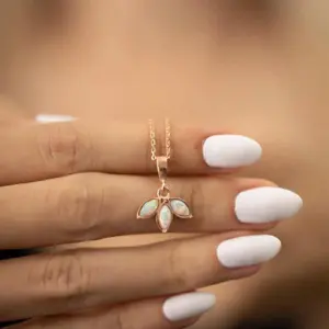 White Lotus Jewelry ¥ Lotus Necklace Rose Gold ¥ Lotus Flower Necklace