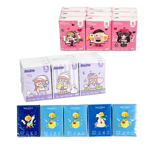 18 Pcs  Pocket Tissues, Portable Travel Size Facial Tissues, Multiple Styles, Soft Unscented Disposable Tissues for Daily Outings, Office, Travel, Camping, Restaurant and On-the-Go Use