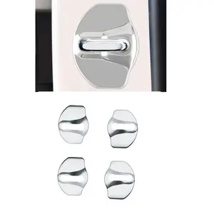 4-Pack Tesla Model 3/s/x/y Door Lock Cover, Stainless Steel Anti-Rust Scratch-Resistant, Universal Car Exterior Modification Decorative Lid