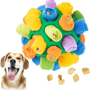 Snuffle Ball for Dog Toys Unbreakable Upgrade Ball Interactive Toy Foraging Snuffle Mat Puppy Treat Dispenser Slow Feeder Dog Puzzle Toys for Small, Medium, Large Pets