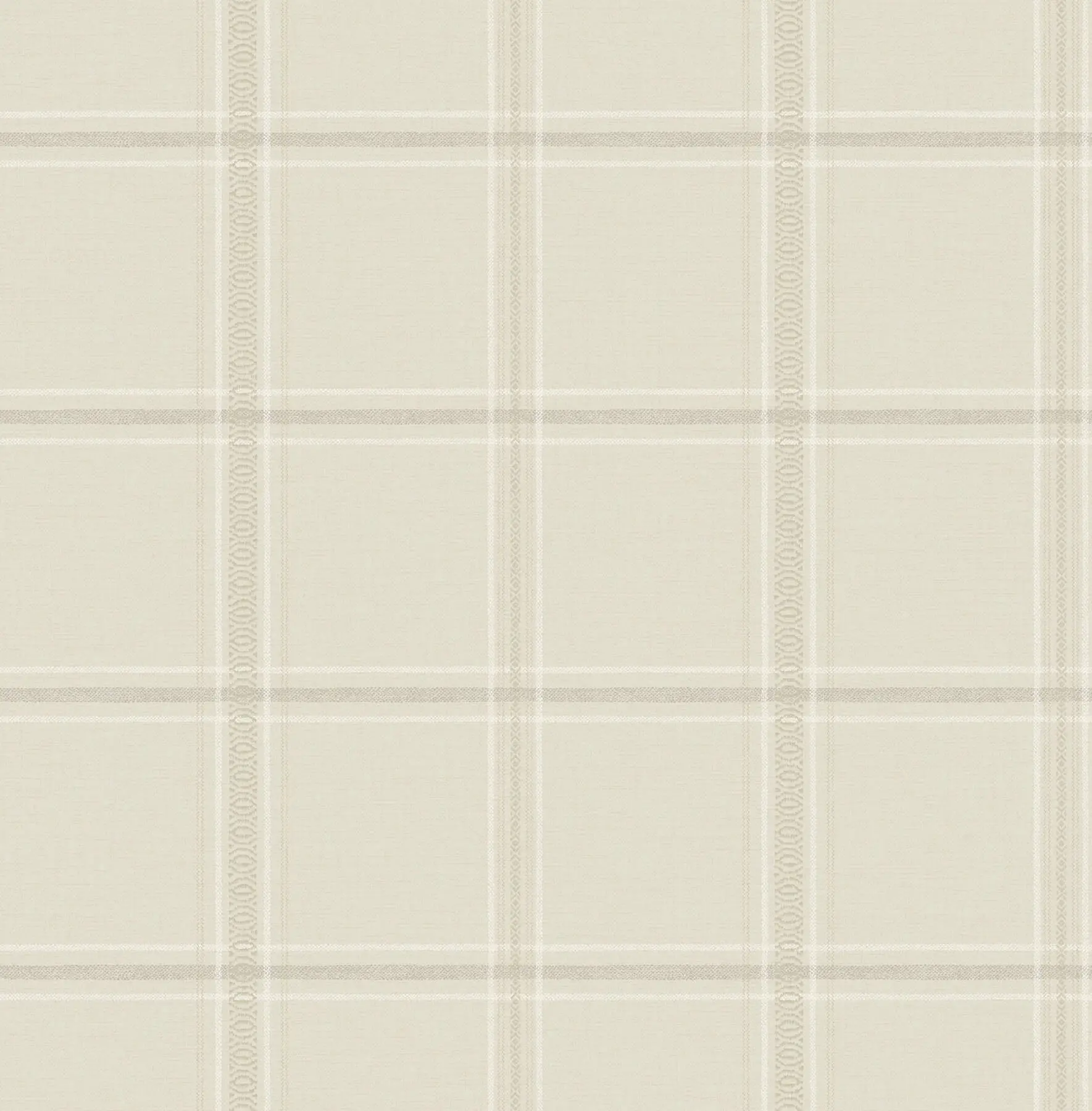 4169-27607 Auberge Ivory Plaid Wallpaper