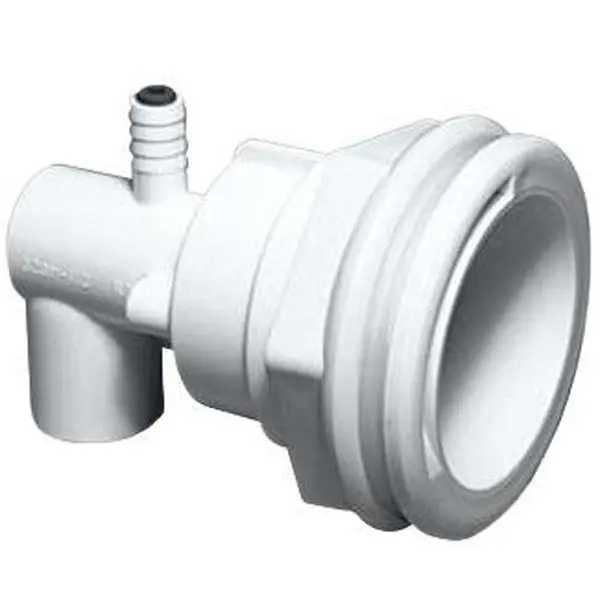 Waterway Plastics 0.75 in x 0.37 in Poly Storm Fitting, Threaded Nut & Gasket Included, Poly Storm Material, Compatible with Spa Products & Swimming Pools, Hole Size Specification Included