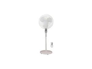 OPTIMUS F-1672WH 16" Oscillating Stand Fan with Remote ,White