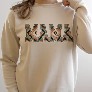 VIntage Boho Southwest Mama Sweatshirt Mama Pullover Womens Desert Vibe Sweatshirt Western Womens Hoodie Cowgirl Western Mama Vibe Sweatshirt Casual Cotton