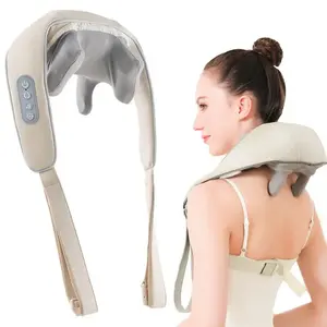 6D Heat Massage Machine, Electric Neck & Back Massager, Auto Shutdown After 15 Min, Portable Lightweight Deep Tissue Reliever for Home Office Car Use