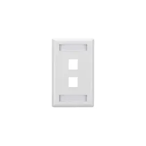 KEYSTONE WALLPLATE SINGLE-GANG 2PT WH