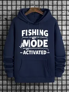 Men's Hooded Sweatshirt with Future Self Print, Casual Daily Wear, Sporty Style, Comfortable and Stylish, Perfect for All Seasons