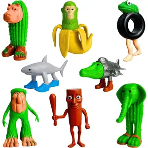 8pcs 1Set Italian Brainrot Plastic Toy Action Figure,Tung Tung Tung Sahur Tralalero Tralala Decorative,Desktop Ornaments, Christmas, Birthday Gifts Statues summerwins