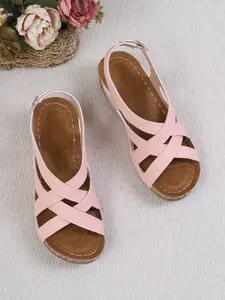 Multicolor Cross Strap Sandals, Simple Yet Fashionable, Comfortable Thick Sole, Lightweight Shock Absorption, Perfect for Summer Walks, Women