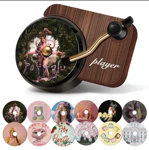 12pcs Wk Retro Record PlayerCar Air Freshener - Pop Singer CarDecoration - Cool Car Decoration Interior