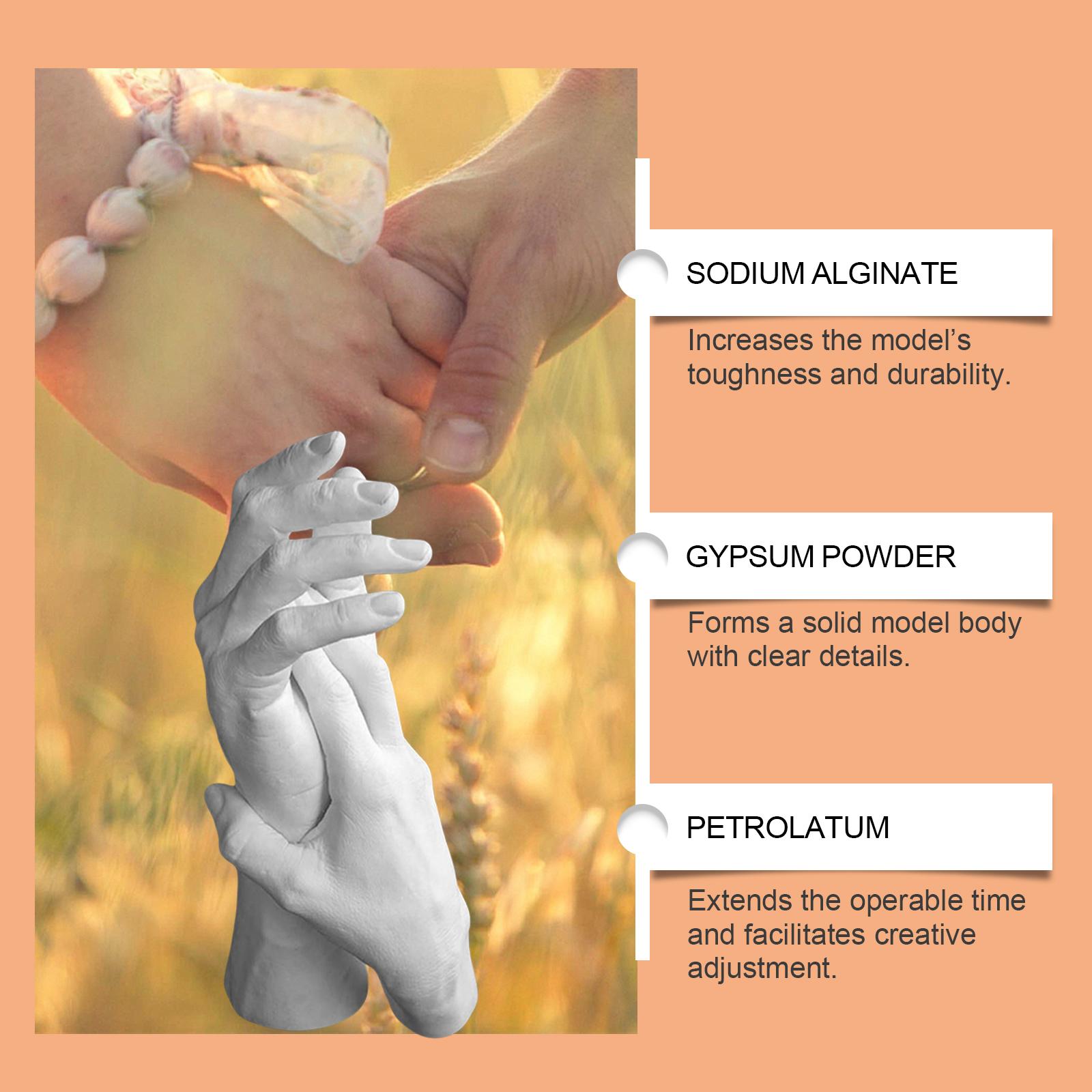 Dowmoo 3D Plaster Model Set Hand Mold Powder Clone Powder 3D Hand Model Making Model Plaster Hand Mold