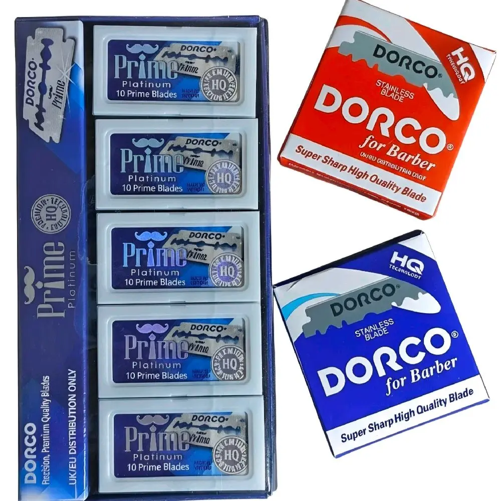 Dorco Blades /100x Prime Platinum/Super Sharp High Quality Blade/Stainless steel for Barbershop/Barber Long Lasting Blades