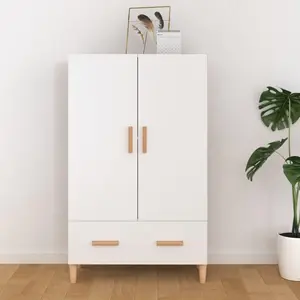 Highboard White 27.6"x12.2"x45.3" Engineered Wood