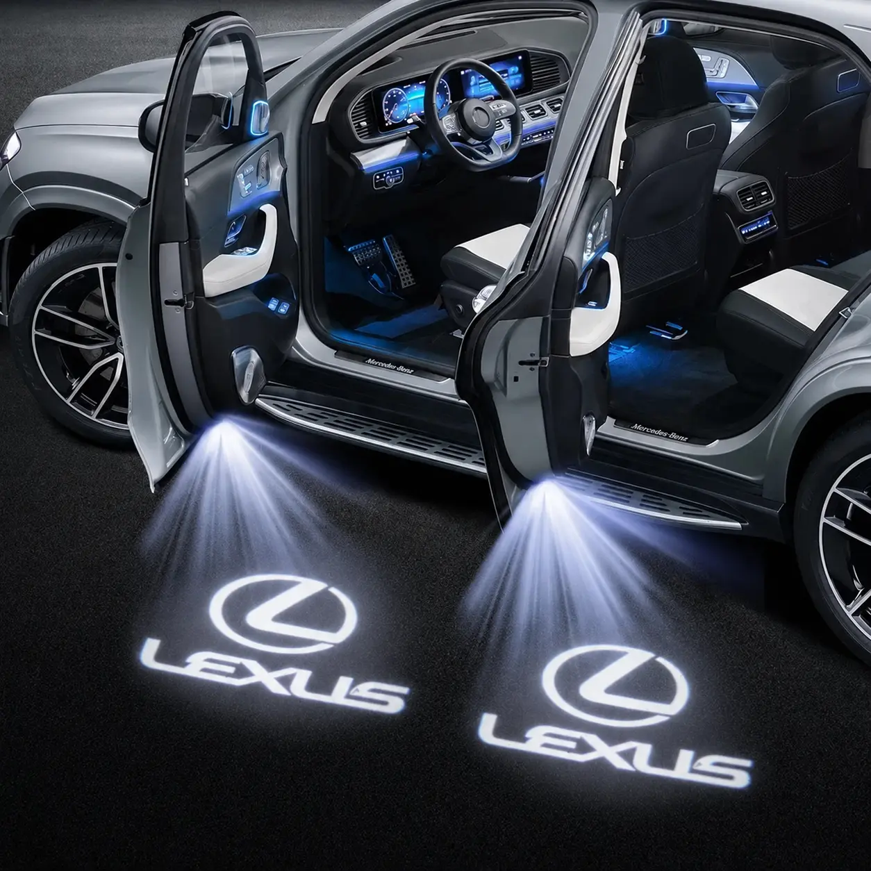 LED Projector Lamp Car Door Welcome Ghost Shadow Lights For Lexus RX ES GX LS LX IS GS RC UX ES200 ES250 ES260 ES300 RX300 RX270, Car Stuff, Cool Car Decorations