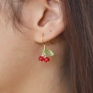 Cherry Earrings with Elegant Design for Stylish Everyday Wear (silver and gold)