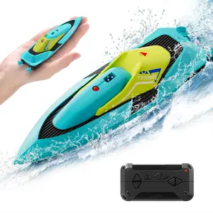 S5 2.4GHz Remote Control Boat for Pool & Lake - 20+ MPH High Speed Racing Boat, Rechargeable, Low Battery Alarm - Blue Perfect for Outdoor Water Fun, Gifts for Kids & Teens