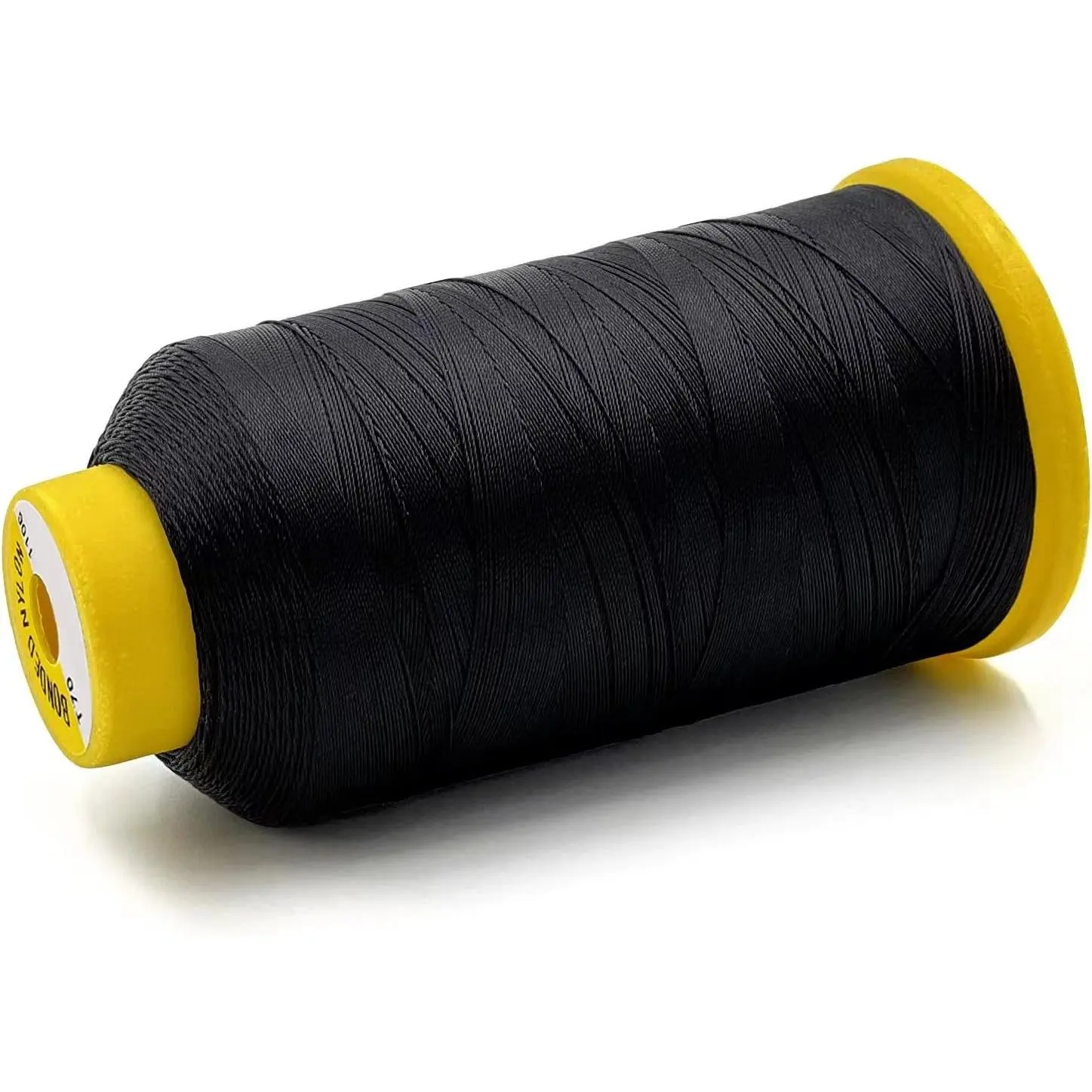 1500 Yards Bonded Nylon Heavy Duty Thread # 69 T70 Size 210D/3 for Sewing Leather;Weaving Hair;Upholstery and Beading Color Black