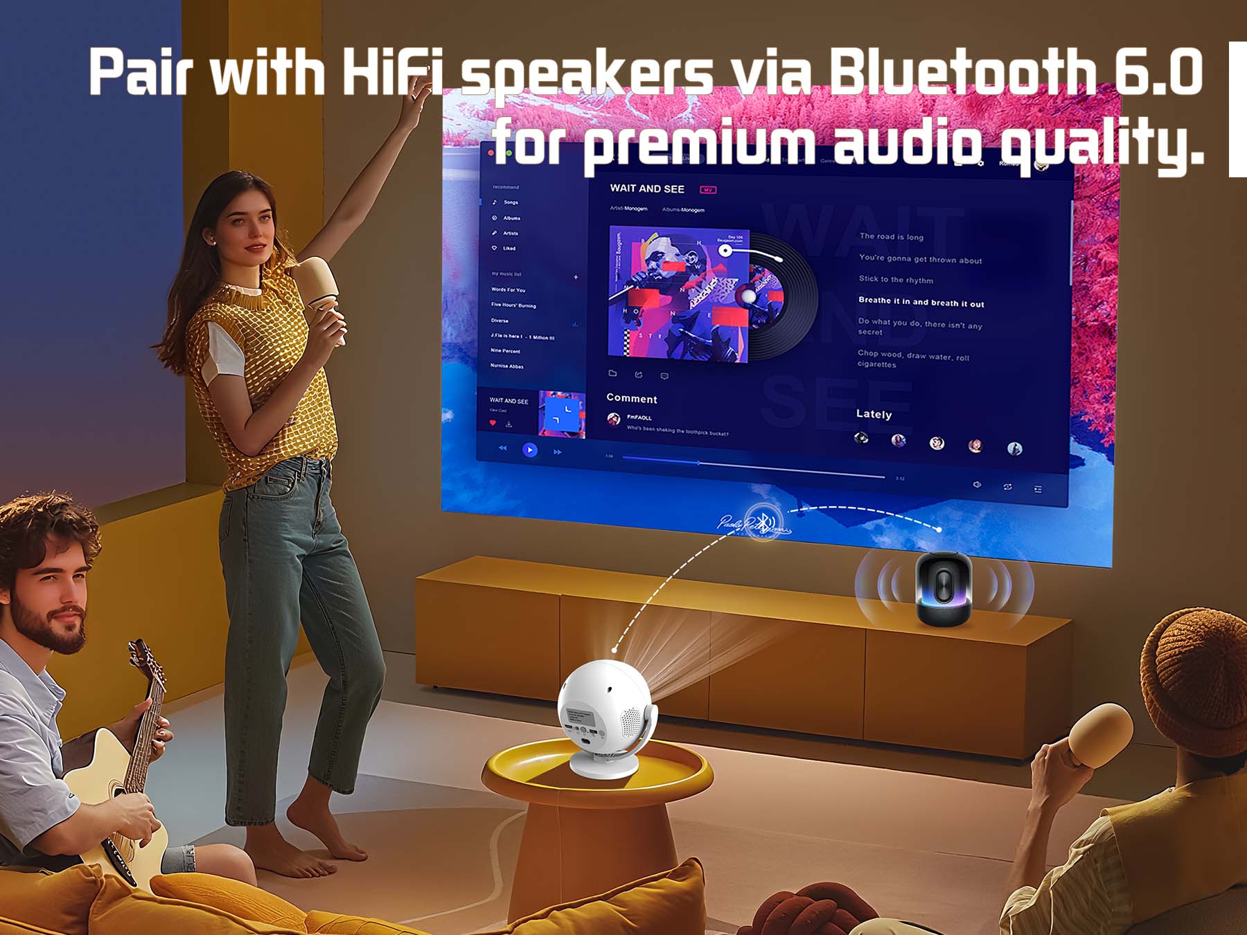 XBJ Mini smart portable projector with 360° rotatable, wifi and bluetooth android 11 WiFi movie outdoor 4k with built-in app and remote control ceiling Christmas Present XBJ Mini smart portable projector with 360° rotatable, wifi and bluetooth android 11 WiFi movie outdoor 4k with built-in app and remote control ceiling Christmas Present