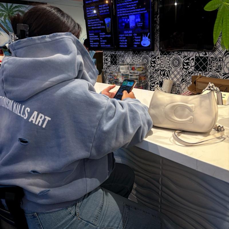 Powdered Blue Zip-Up Hoodie